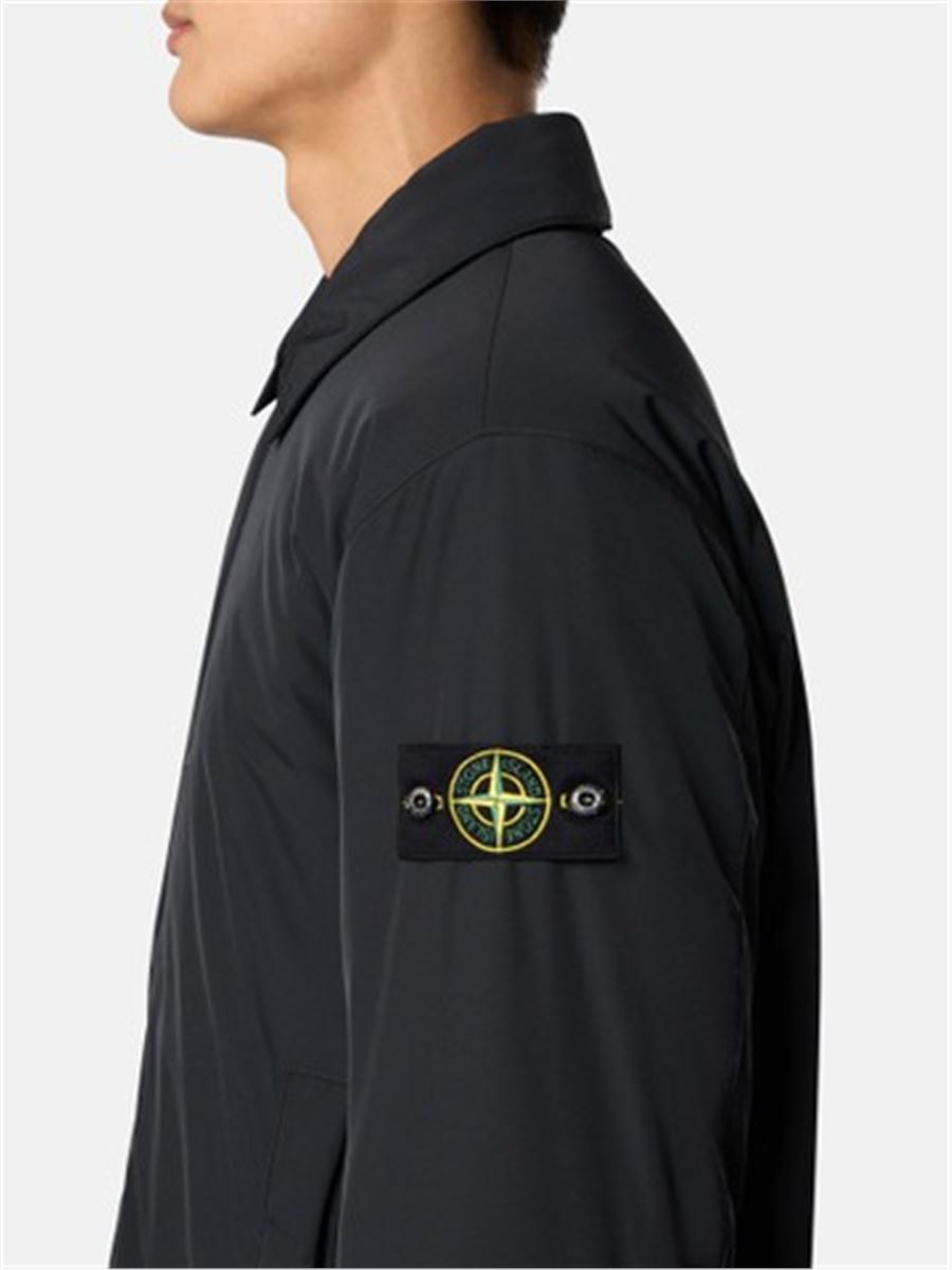Padded car coat with anti-drop and snap pockets-STONE ISLAND-Verso