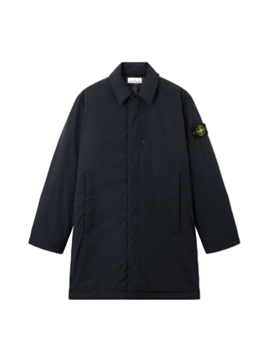 Padded car coat with anti-drop and snap pockets-STONE ISLAND-Verso