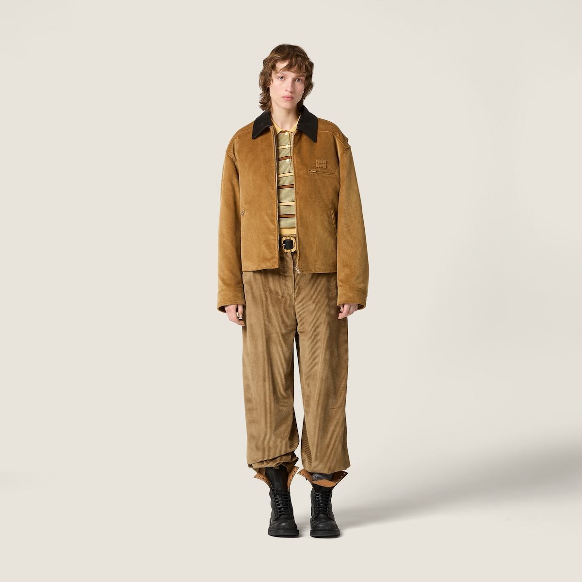 PADDED CORDUROY BLOUSON-MIU MIU-Verso