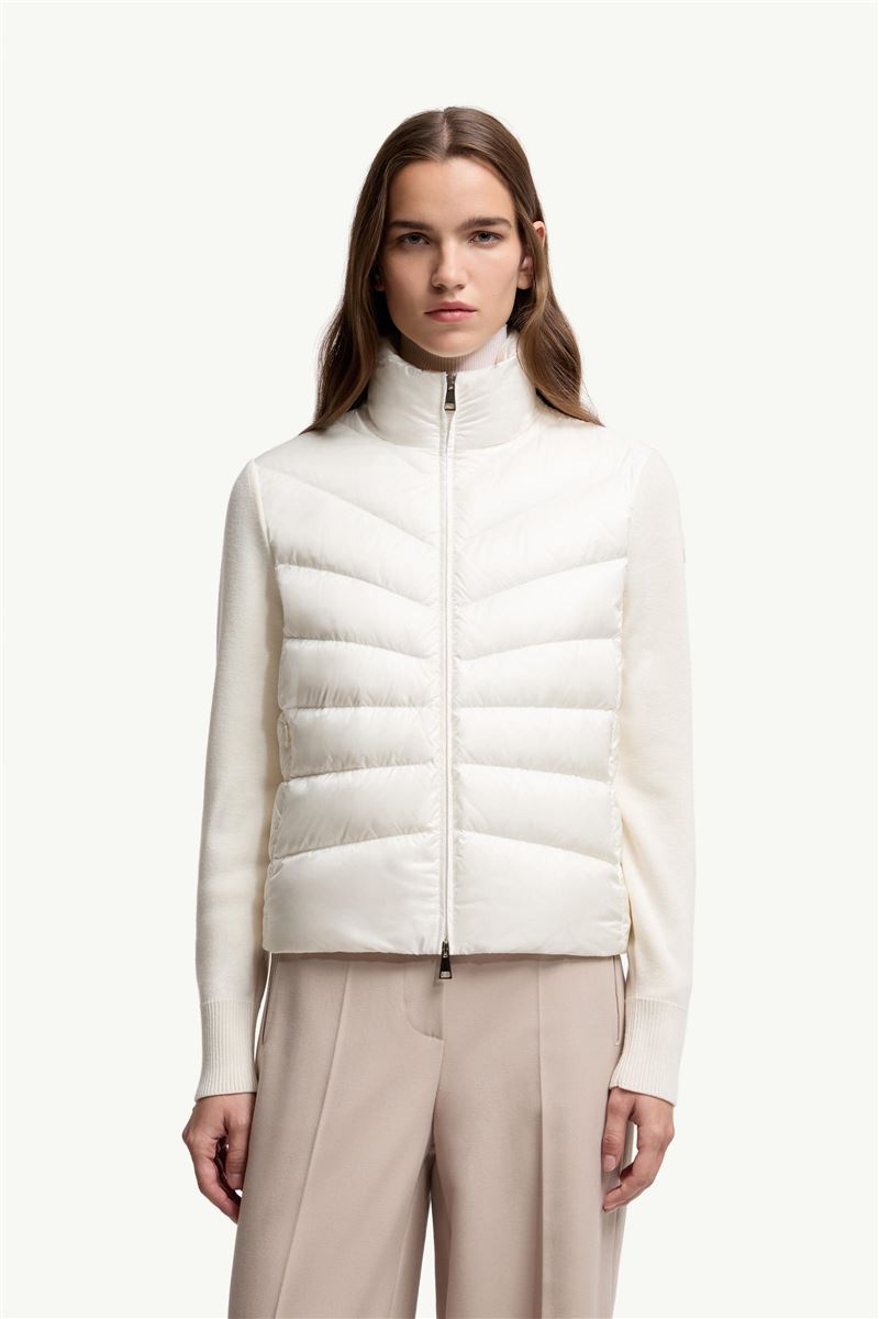 PADDED WOOL CARDIGAN-MONCLER-Verso