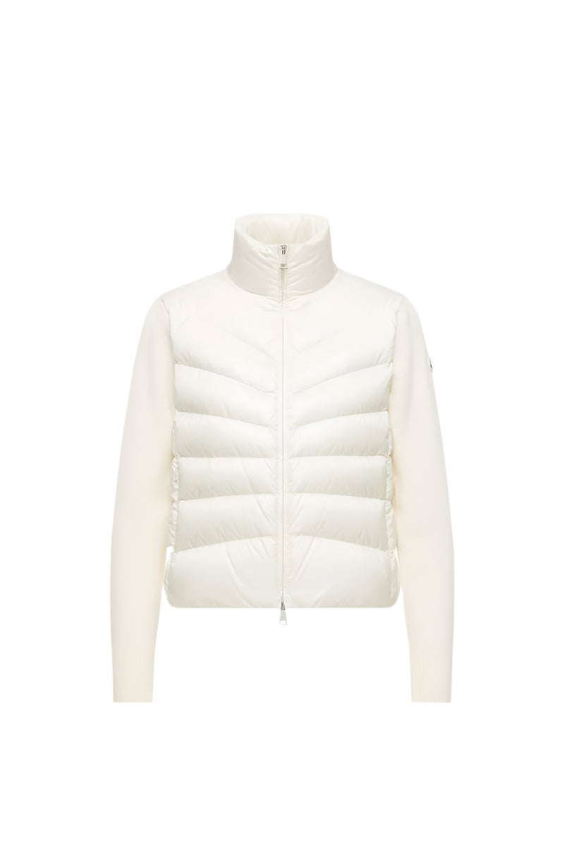 PADDED WOOL CARDIGAN-MONCLER-Verso