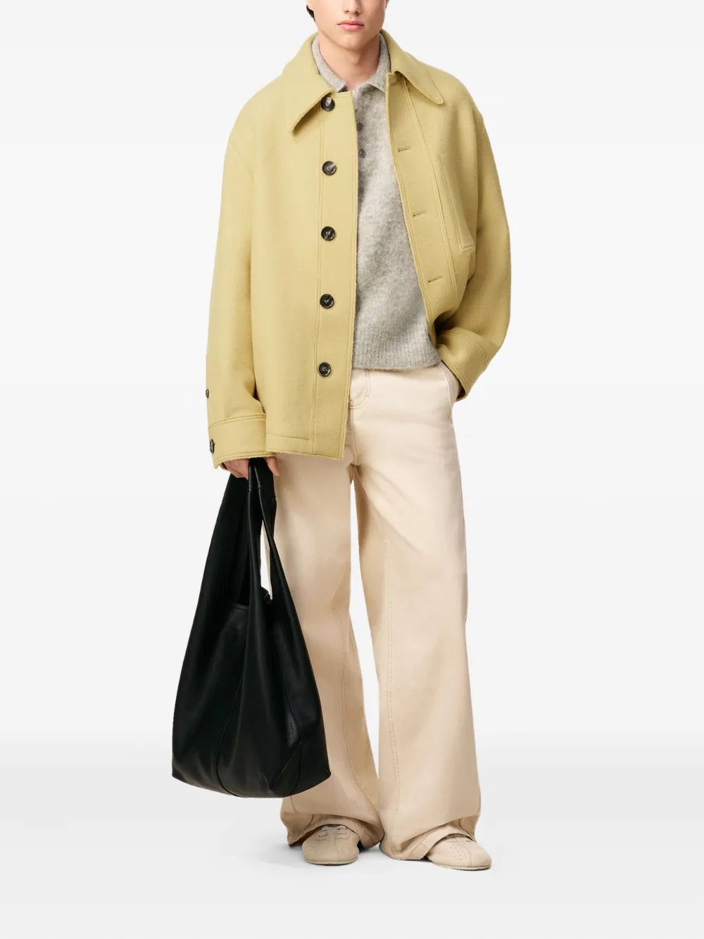 Paris Button-up Wool Jacket-AMI-Verso