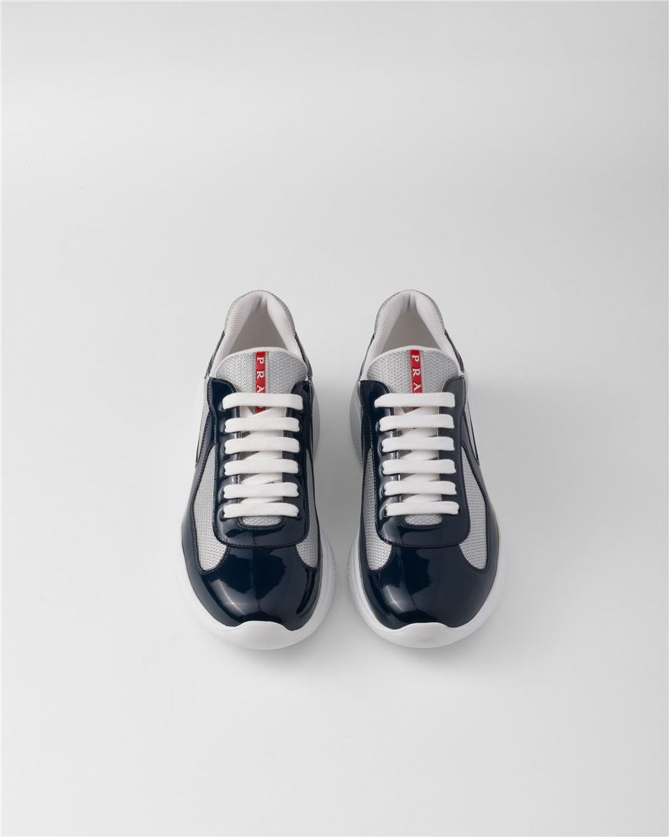 Patent leather and technical fabric prada america's cup sneakers-PRADA-Verso