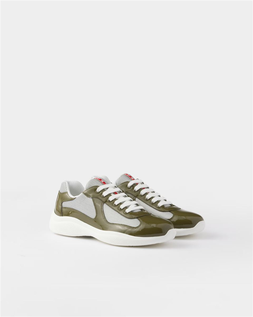 Patent leather and technical fabric prada america's cup sneakers-PRADA-Verso