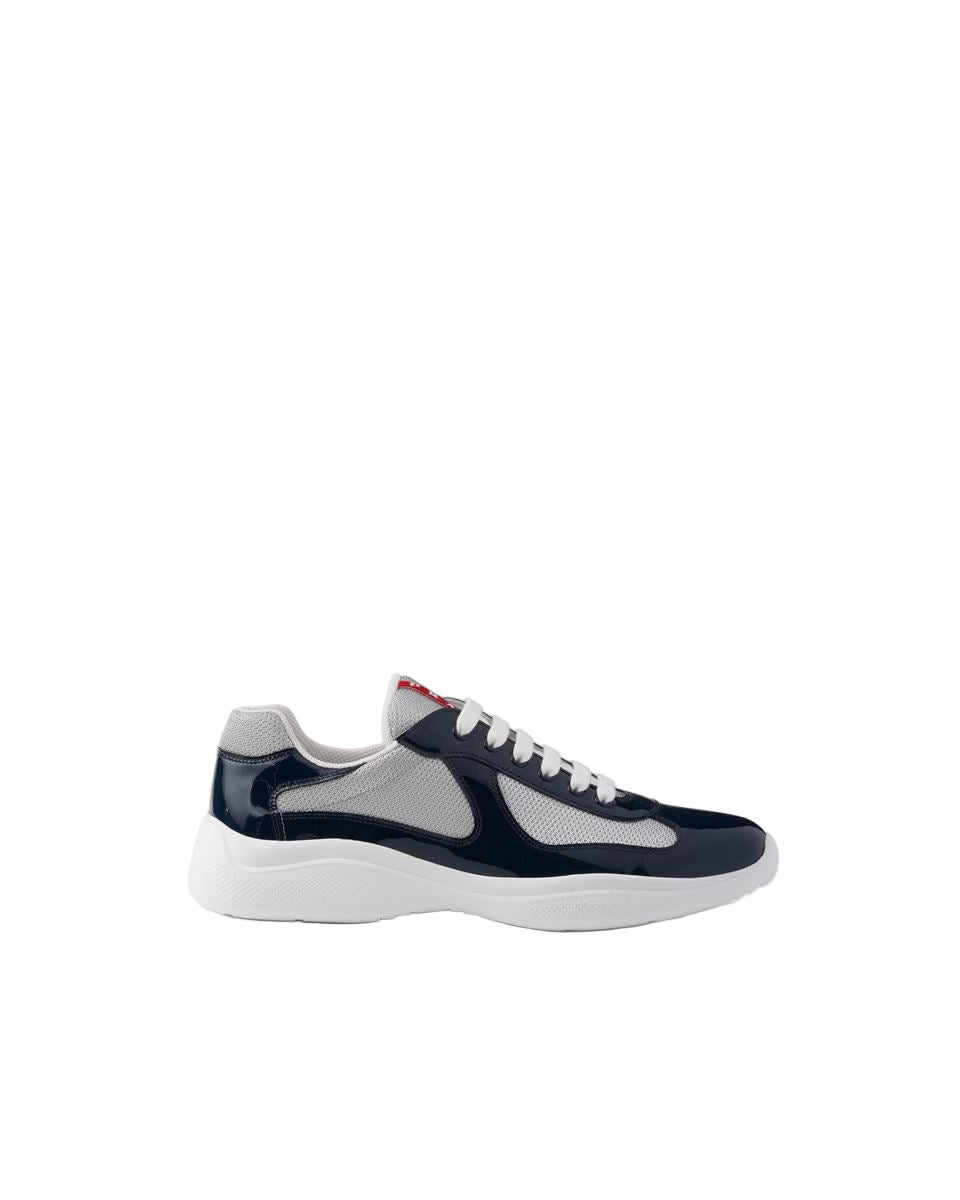 Patent leather and technical fabric prada america's cup sneakers-PRADA-Verso