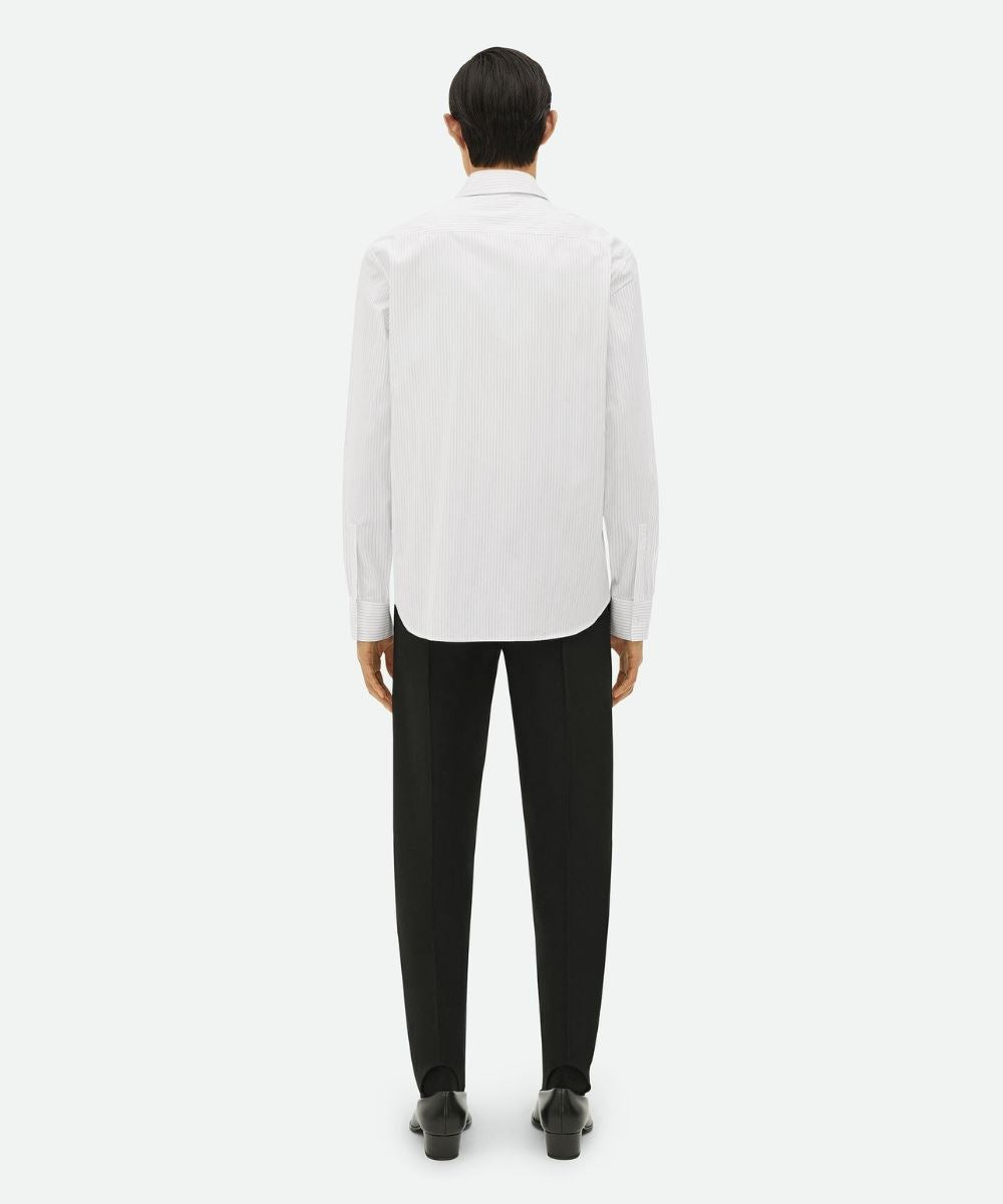 PINSTRIPE COTTON SHIRT - BOTTEGA VENETA - Verso