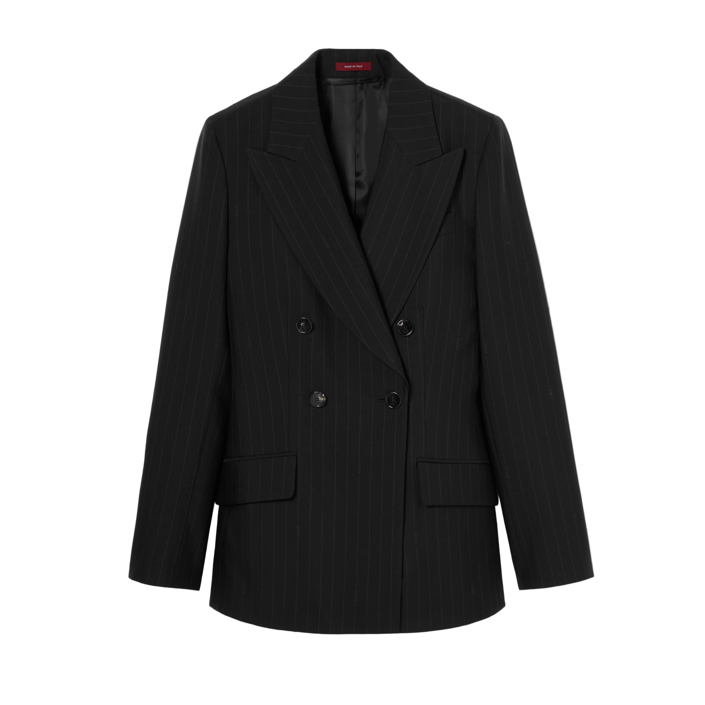 Pinstripe gucci wool jacquard jacket-GUCCI-Verso