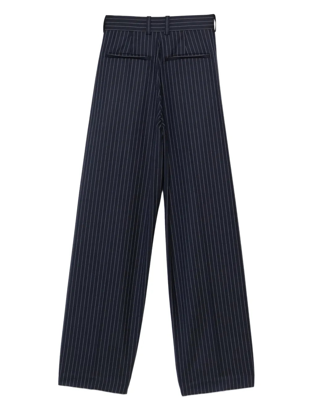 Pinstripe-pattern wide-leg trousers-THE MANNEI-Verso