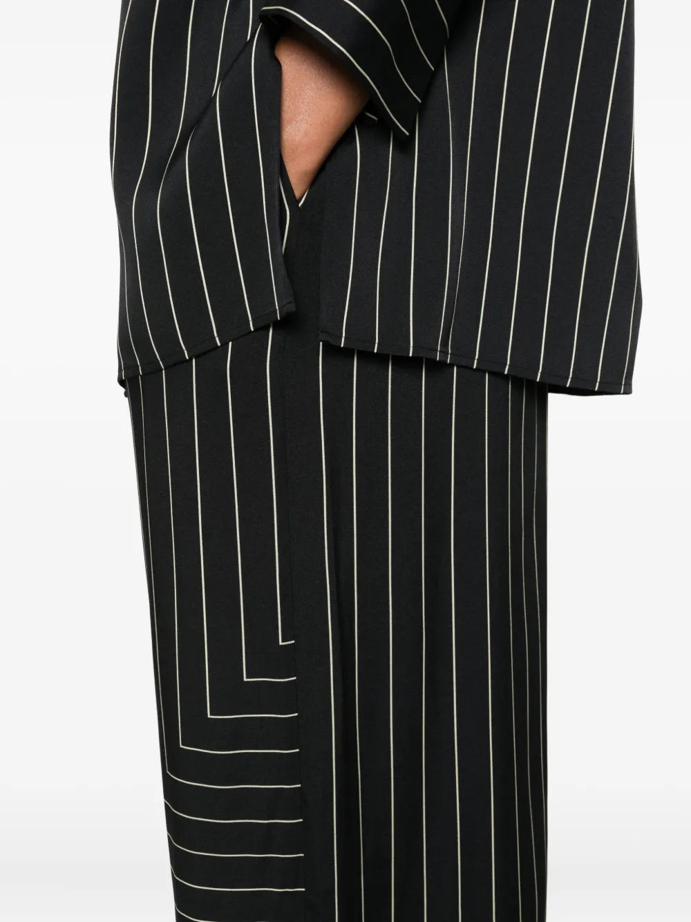 Pinstripe wide-leg trousers-JOSEPH-Verso