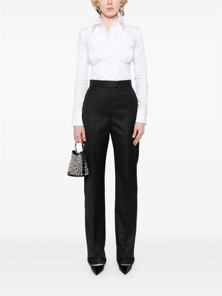 PINSTRIPE WOOL TROUSERS A. MCQUEEN