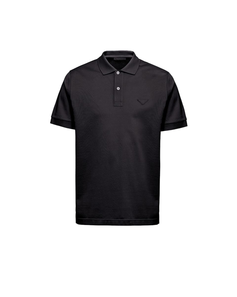 piqué polo shirt-PRADA-Verso
