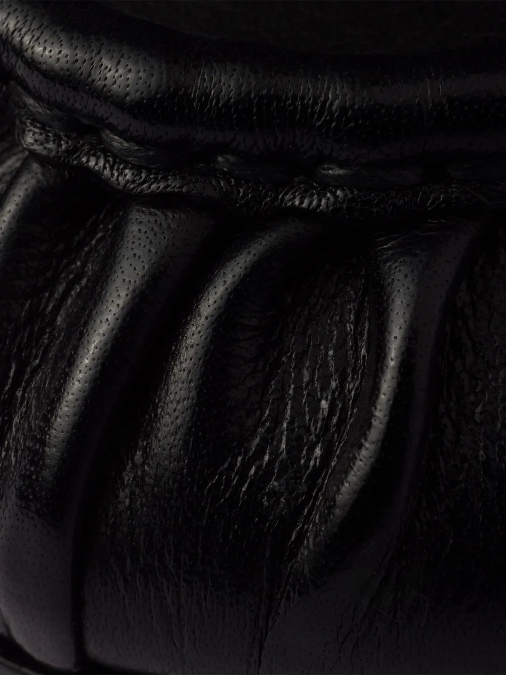 Pleated leather loafers-PRADA-Verso