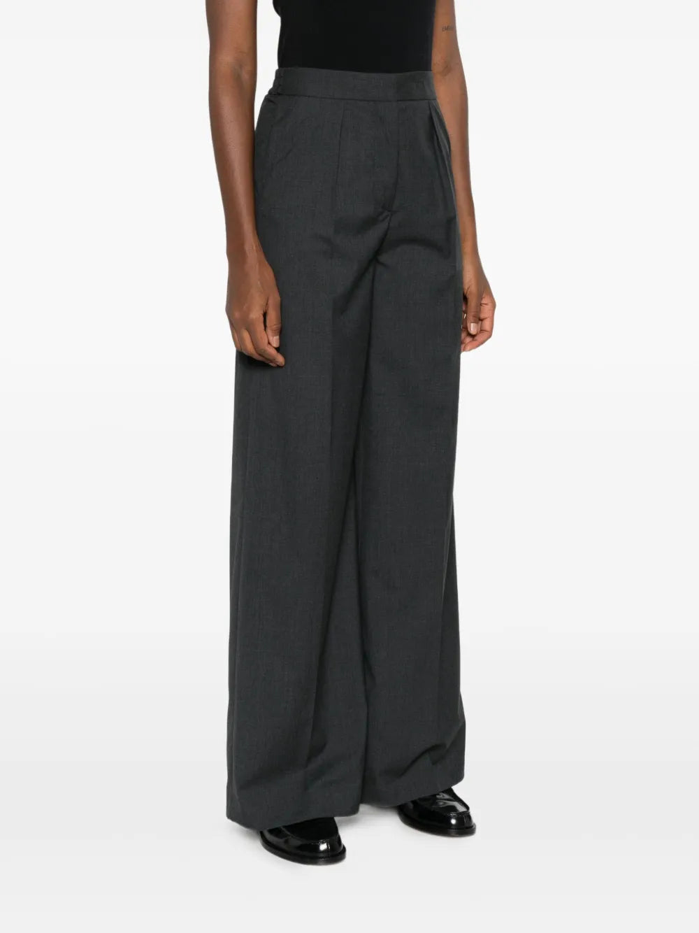 Pleated wide-leg trousers-JOSEPH-Verso