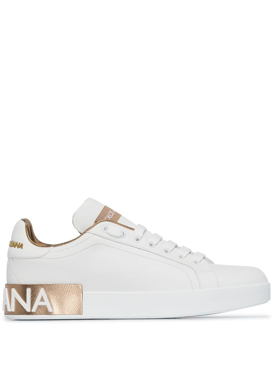 PORTOFINO LEATHER SNEAKERS-DOLCE & GABBANA-Verso