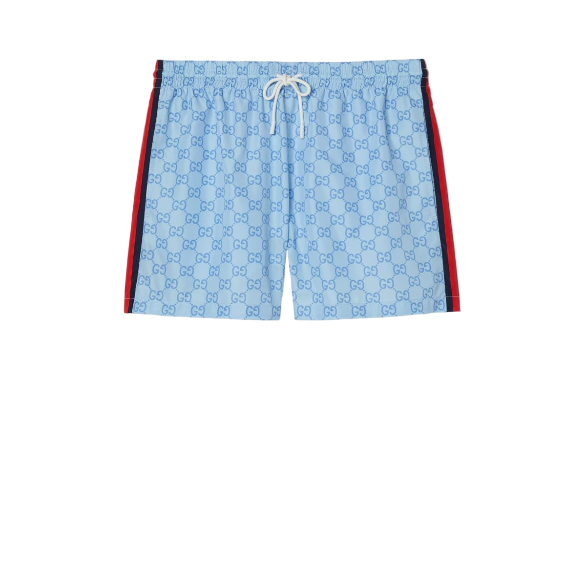 Printed poplin tech swim shorts-GUCCI-Verso