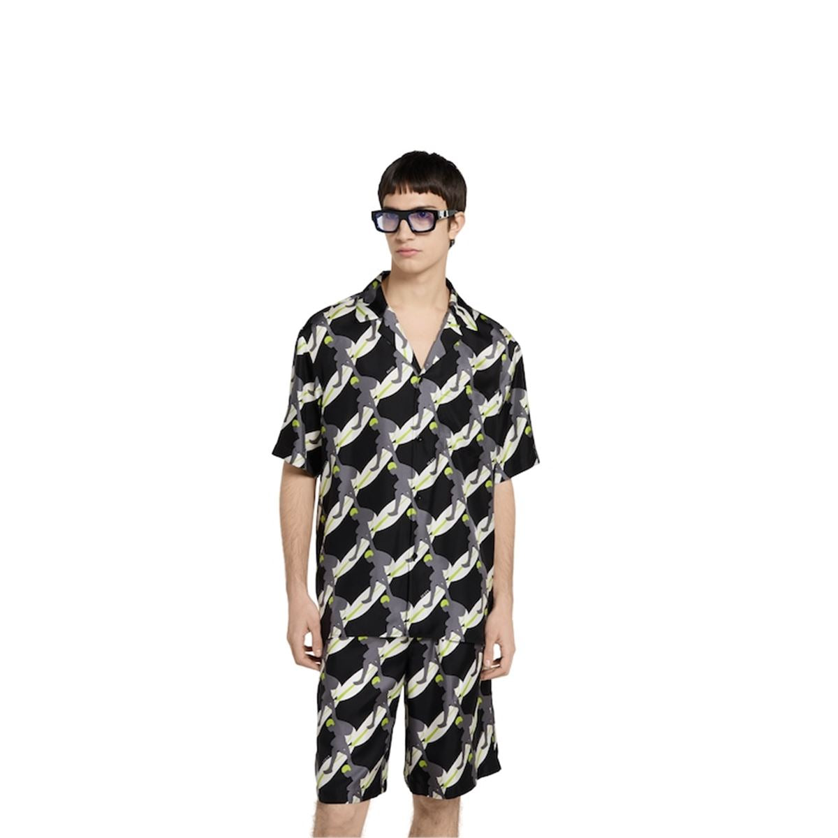 PRINTED SILK BOWLING SHIRT - GUCCI - Verso