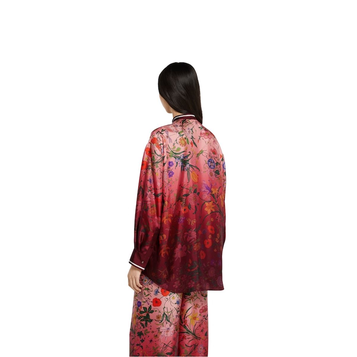 PRINTED SILK SHIRT WITH NECK BOW-GUCCI-Verso