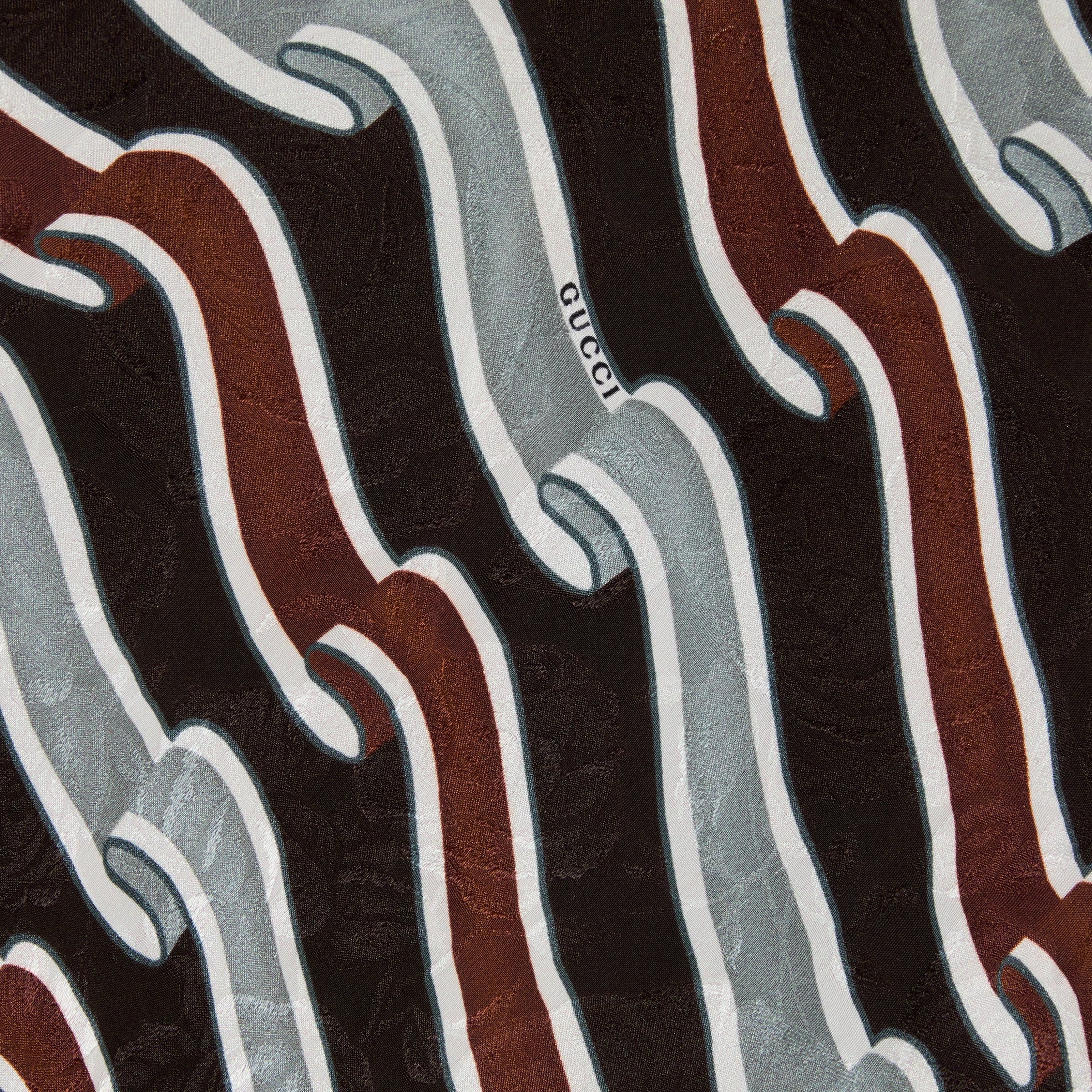 Printed silk twill shirt-GUCCI-Verso