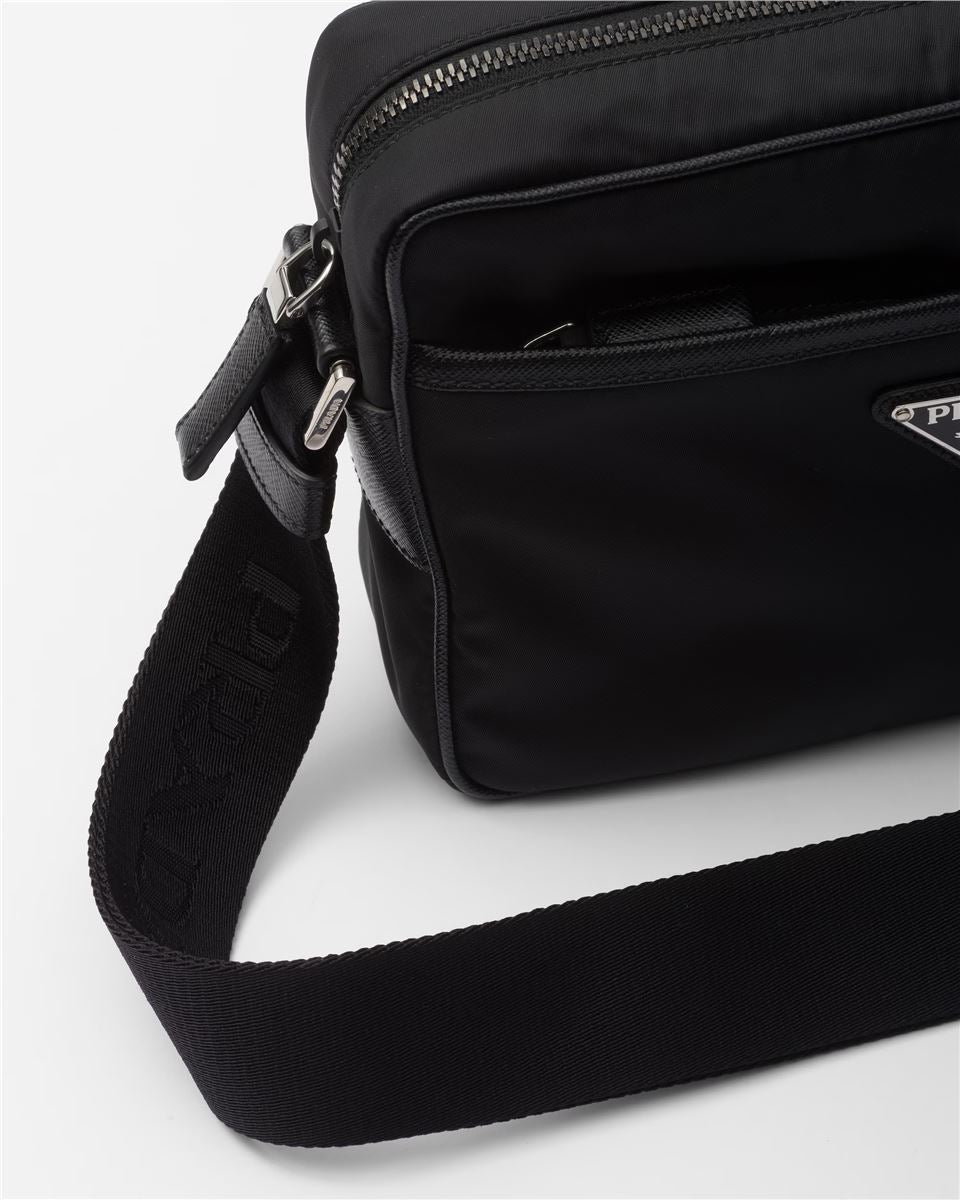 Re-nylon and saffiano shoulder bag-PRADA-Verso