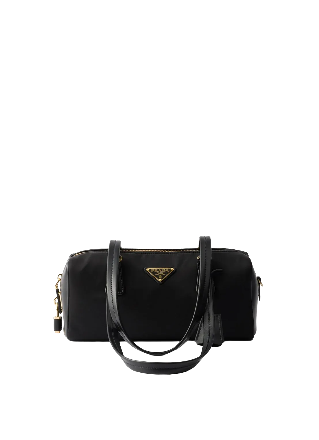 Re-nylon Shoulder Bag with Leather Details