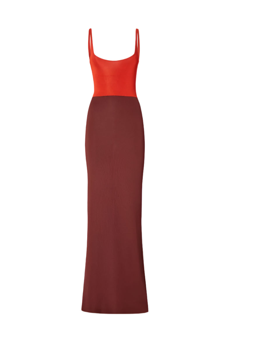 RED VISCOSE DRESS-FENDI-Verso