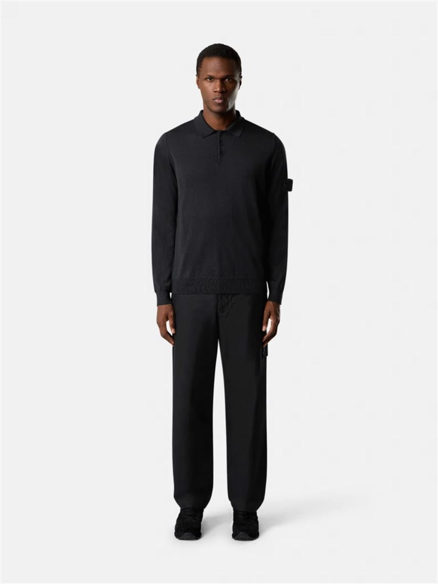 Regular-fit chino trousers with natural weather protection-STONE ISLAND-Verso