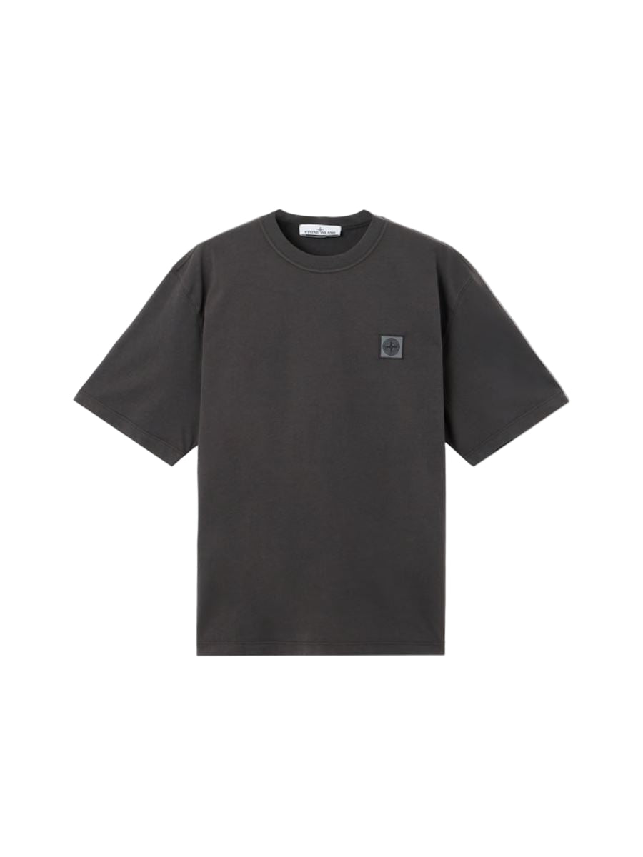 Regular-fit short-sleeve t-shirt with compass patch-STONE ISLAND-Verso
