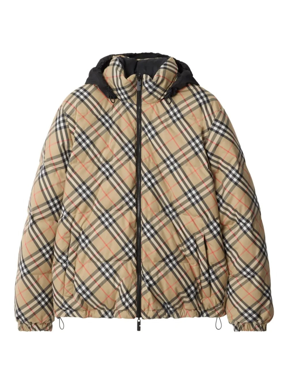 Reversible check puffer jacket-BURBERRY-Verso