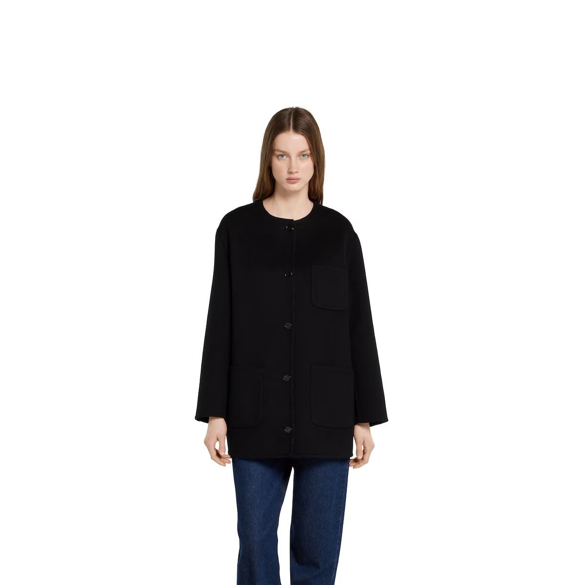 Reversible wool silk jacket-GUCCI-Verso