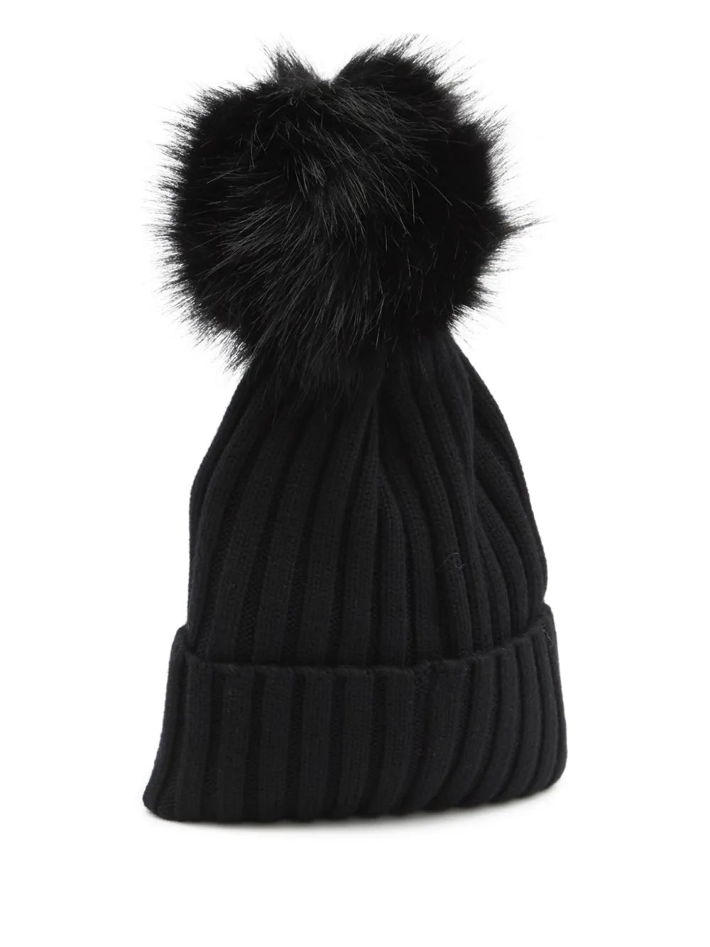 Ribbed knit pom-pom beanie-MONCLER-Verso