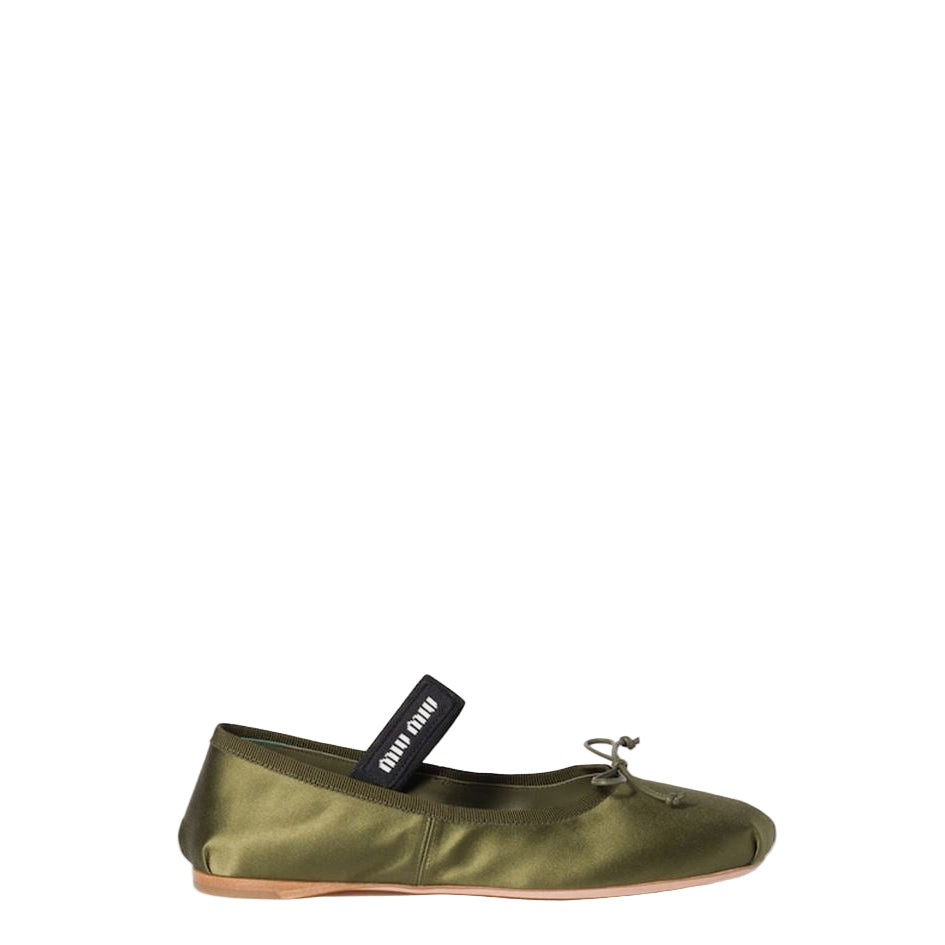 SATIN BALLERINAS - MIU MIU - Verso