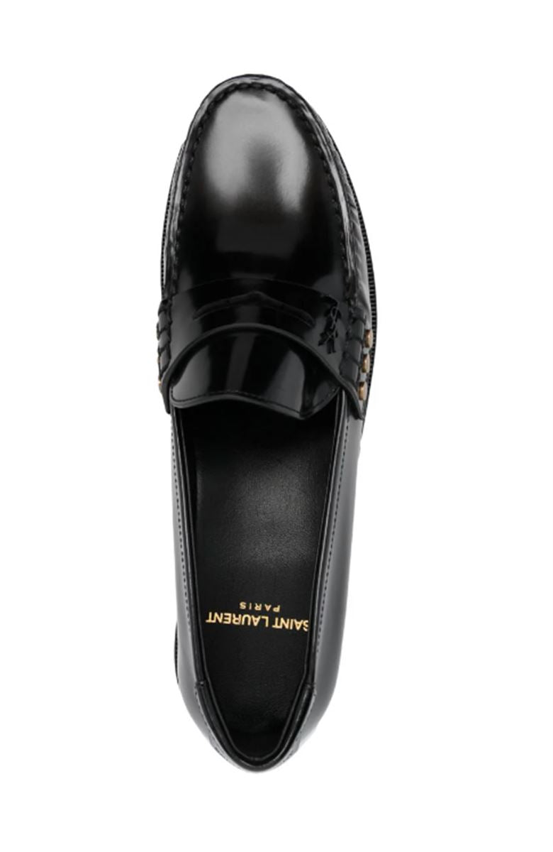 SCHUHE PENNY-SLOT LEATHER LOAFERS-SAINT LAURENT-Verso