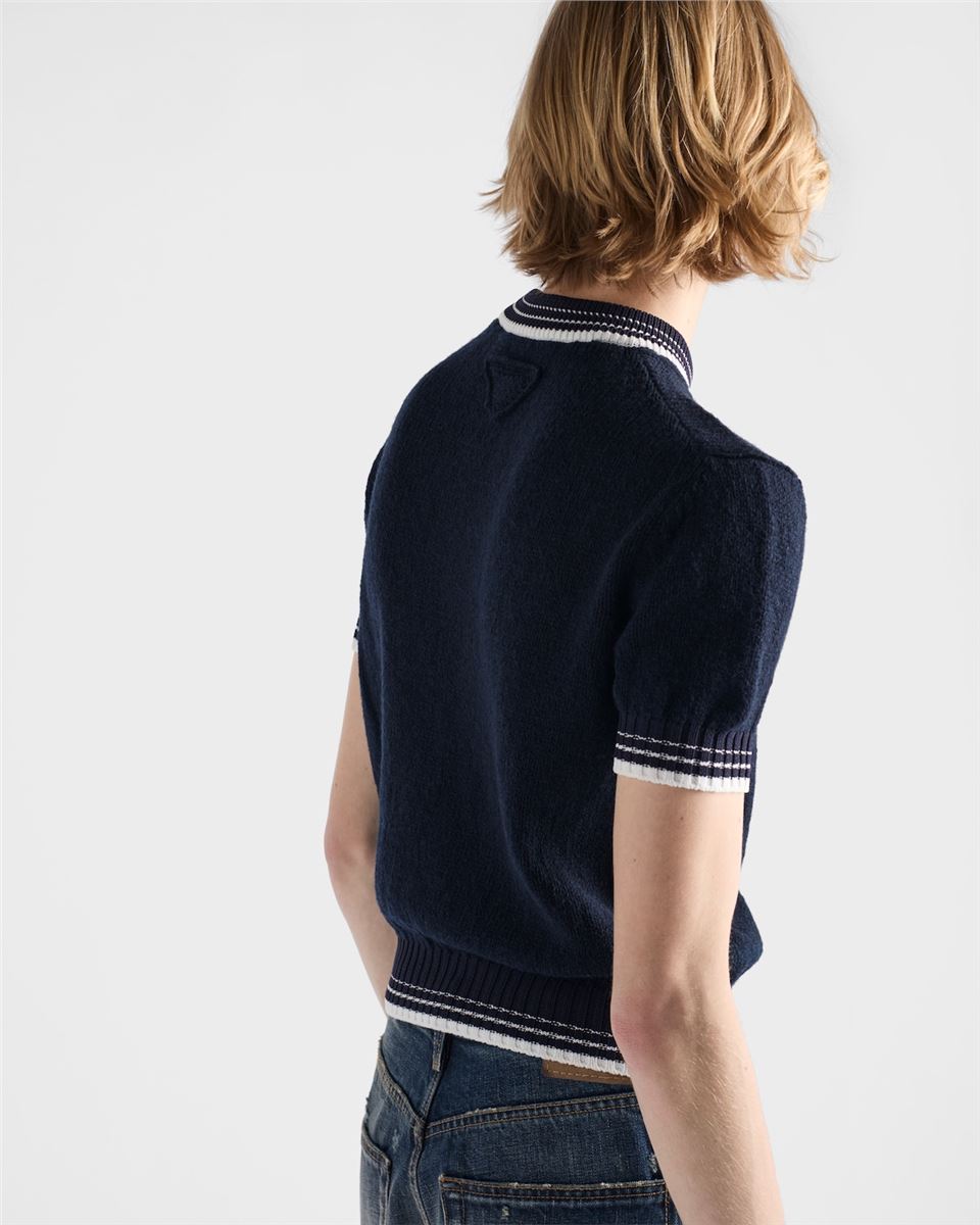 shetland wool crew-neck sweater-PRADA-Verso