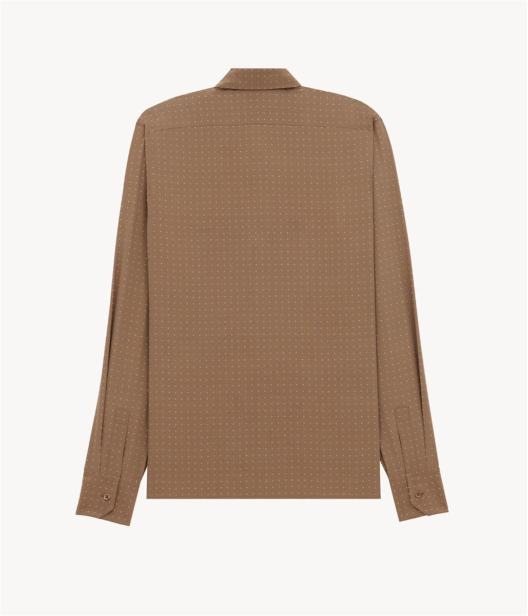 SHIRT IN DOTTED SILK CREPE DE CHINE - SAINT LAURENT - Verso
