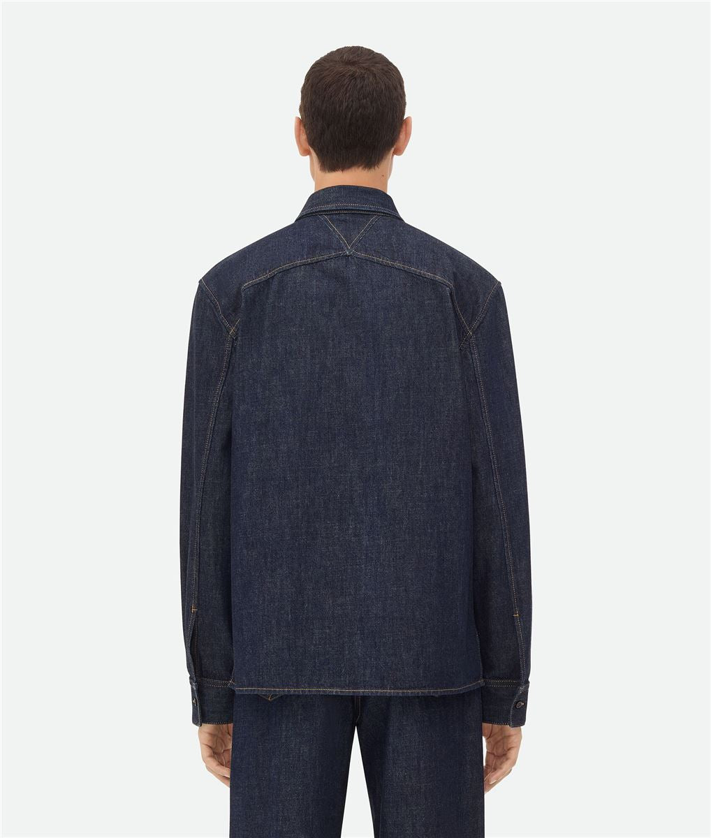 SHIRT IN INDIGO WASHED DENIM.-BOTTEGA VENETA-Verso