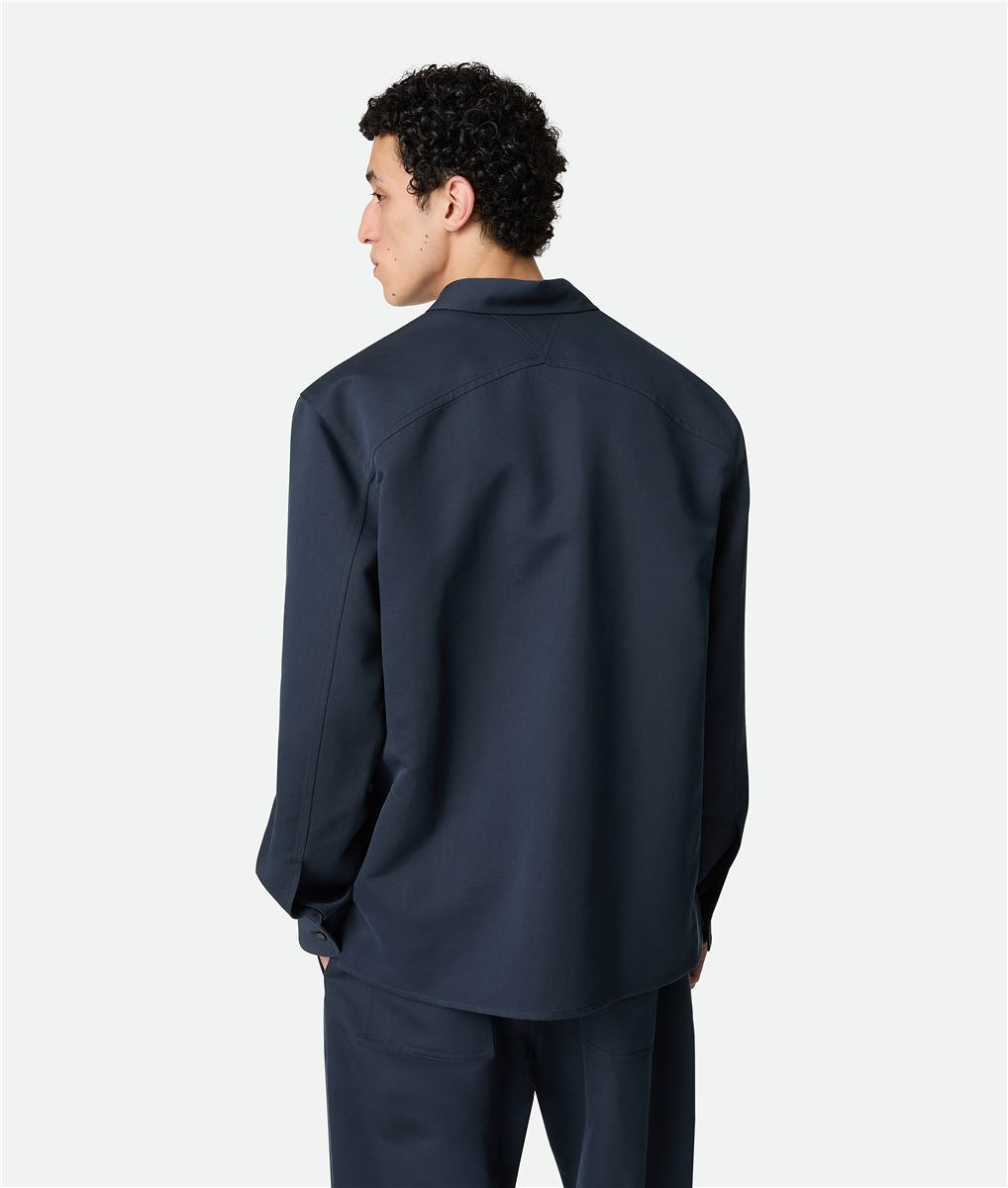 silk and cotton twill shirt-BOTTEGA VENETA-Verso