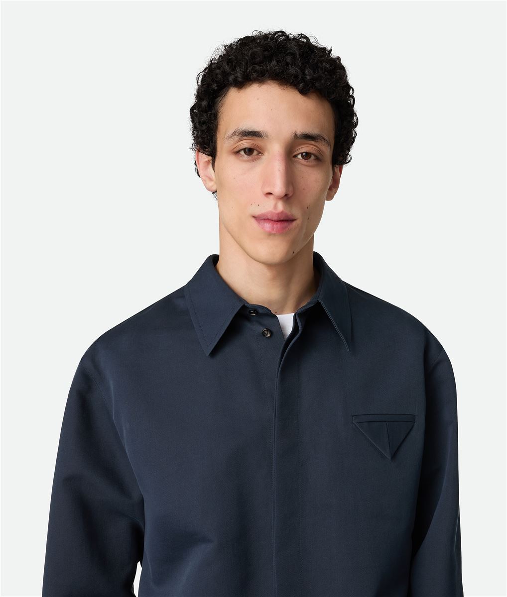 silk and cotton twill shirt-BOTTEGA VENETA-Verso