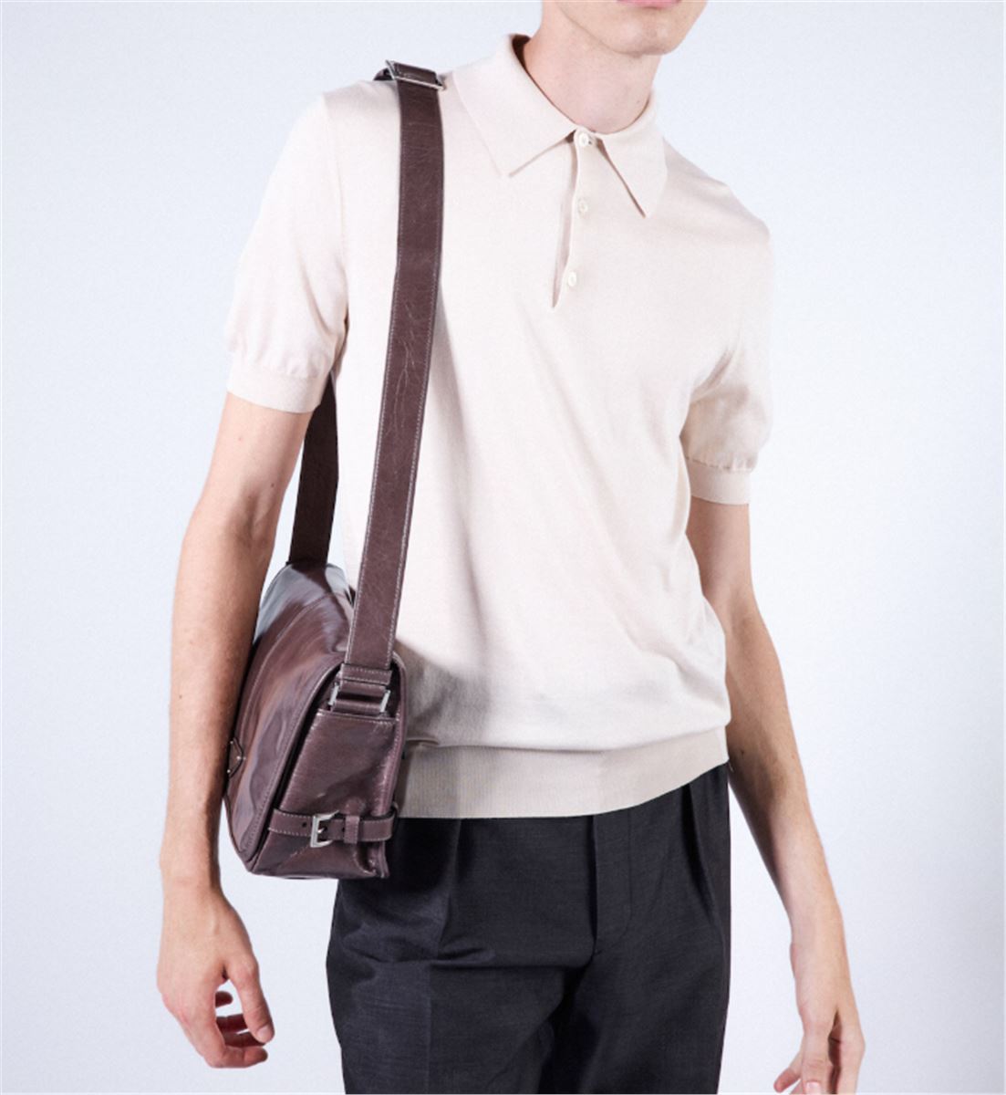 SILK POLO SHIRT - PRADA - Verso