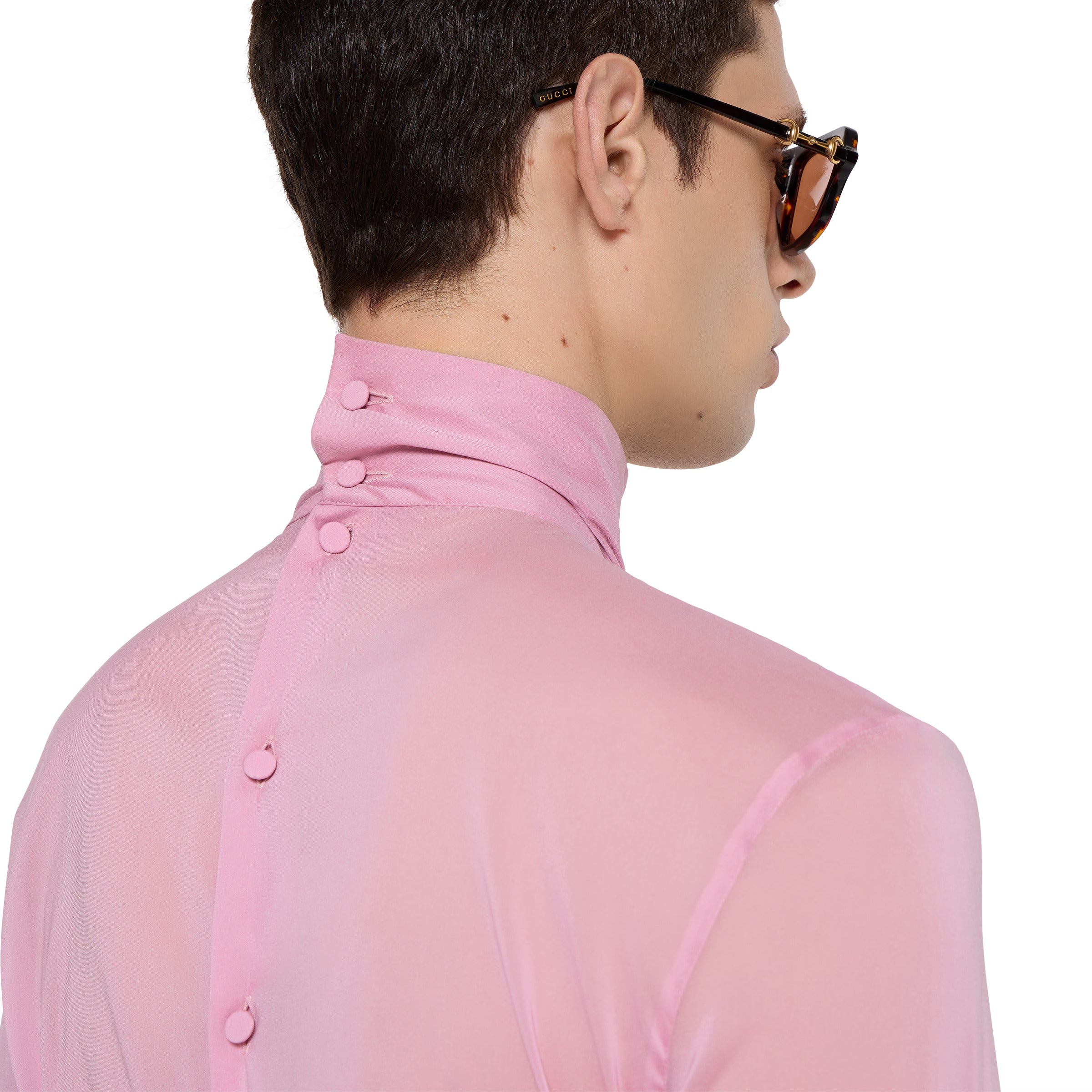 Silk stretch chiffon shirt