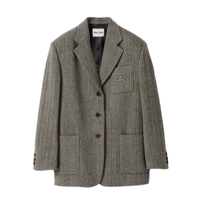Single-breasted chevron jacket-MIU MIU-Verso