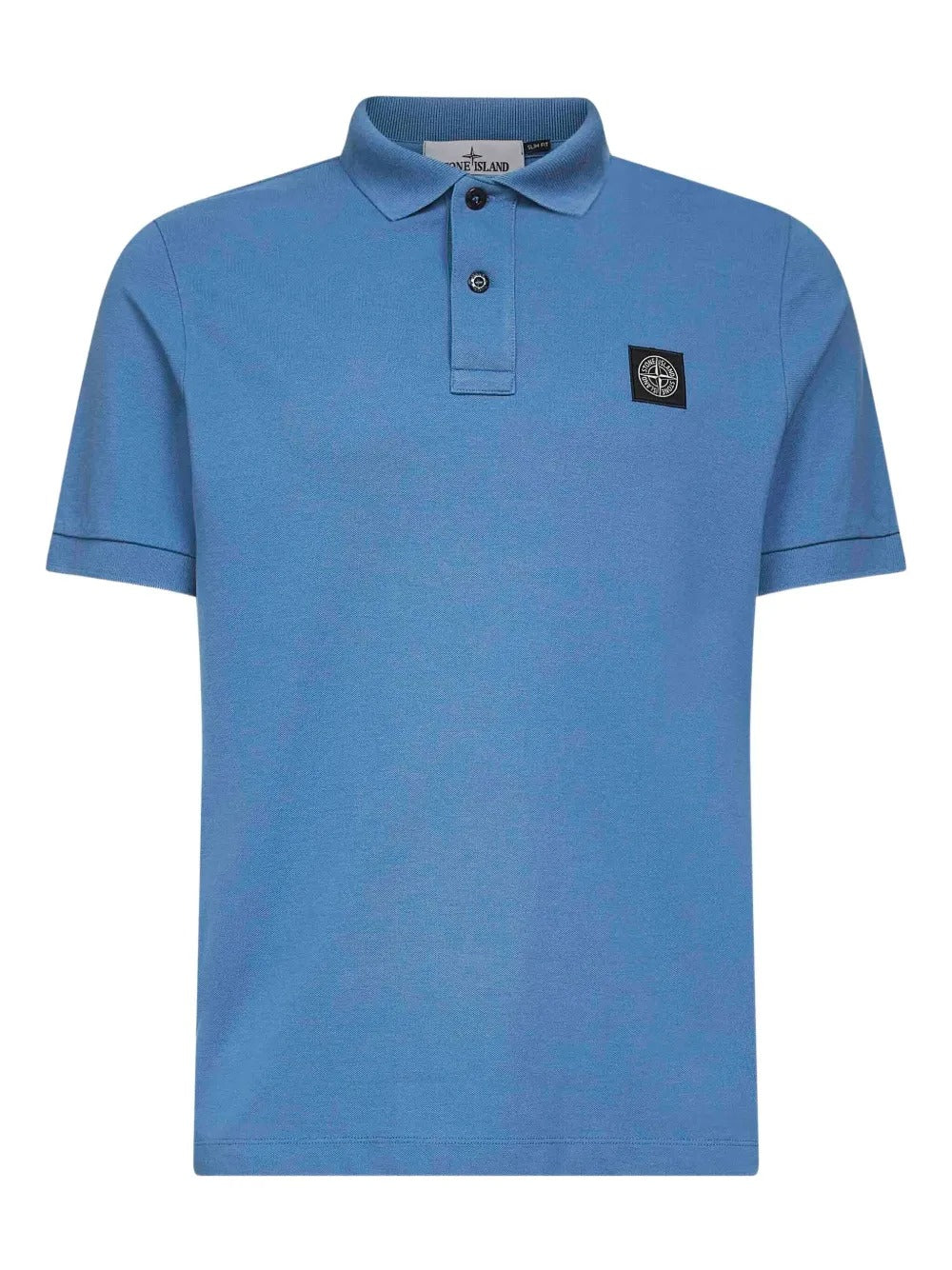 Slim-fit Short-sleeve Polo Shirt with Compass Patch-STONE ISLAND-Verso