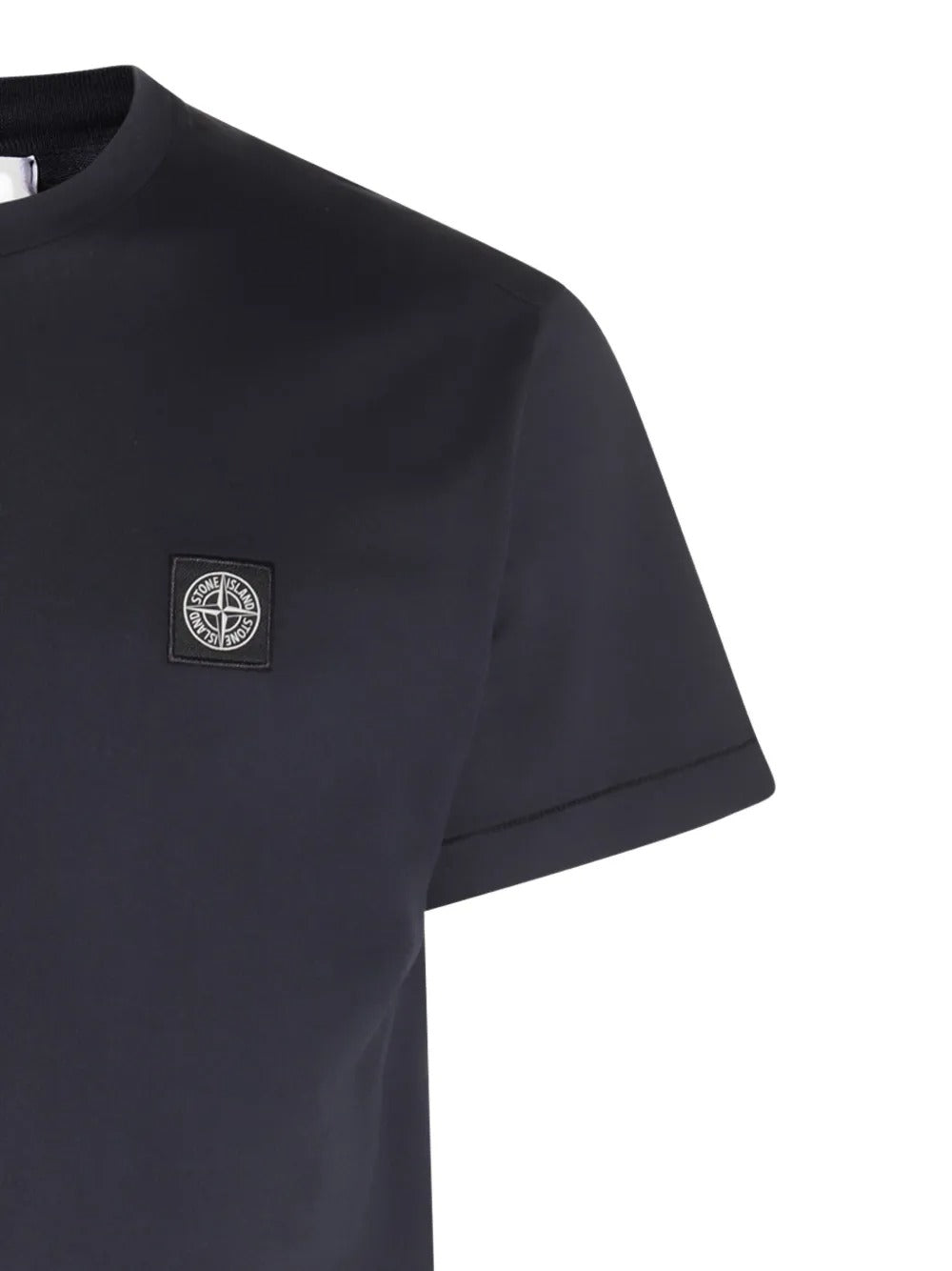 Slim-fit Short-sleeve T-shirt with Compass Patch-STONE ISLAND-Verso