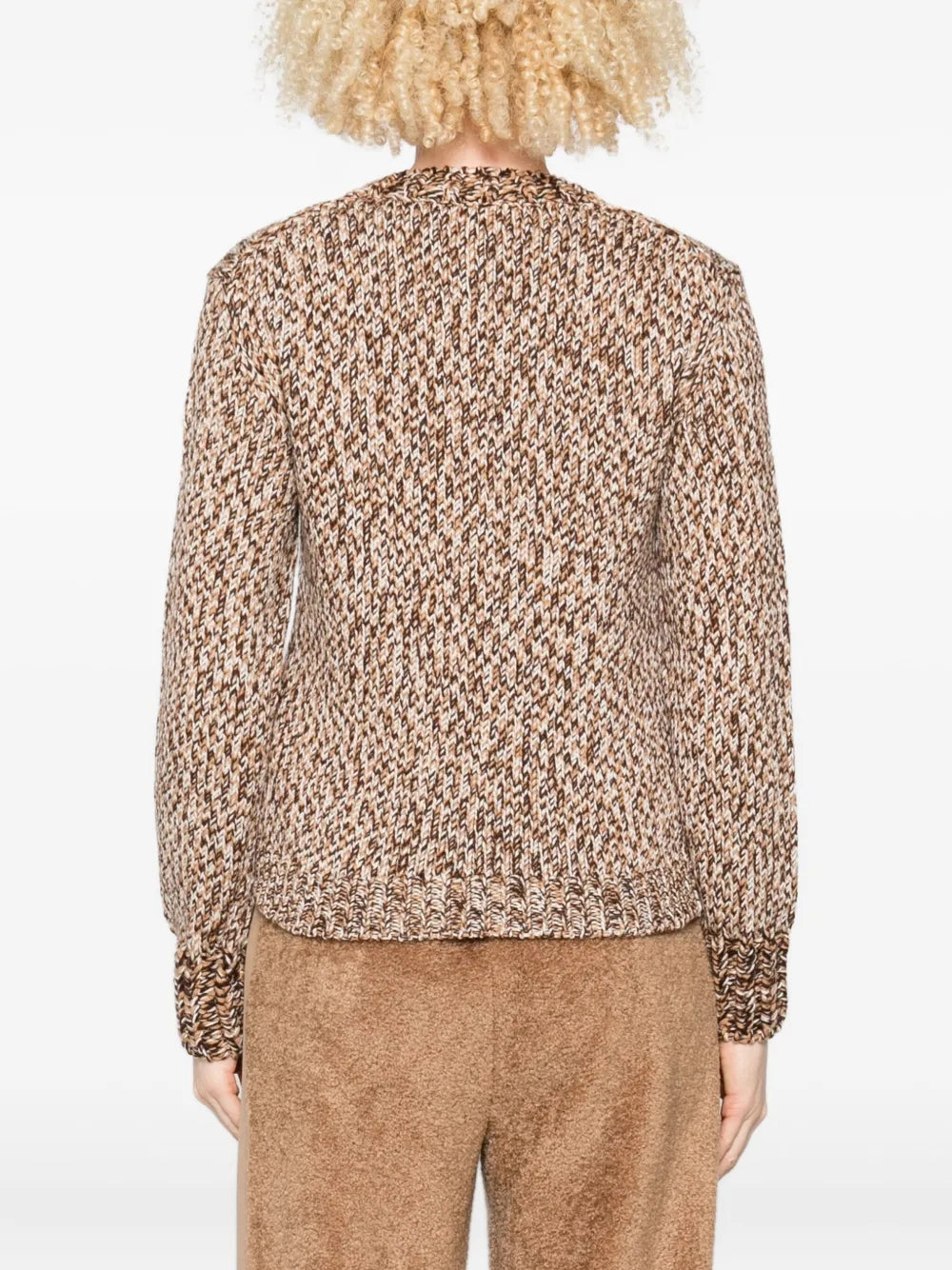 Speckled crew-neck jumper-MONCLER-Verso