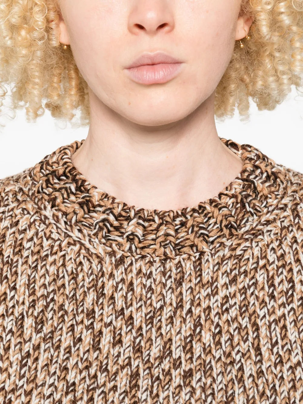 Speckled crew-neck jumper-MONCLER-Verso