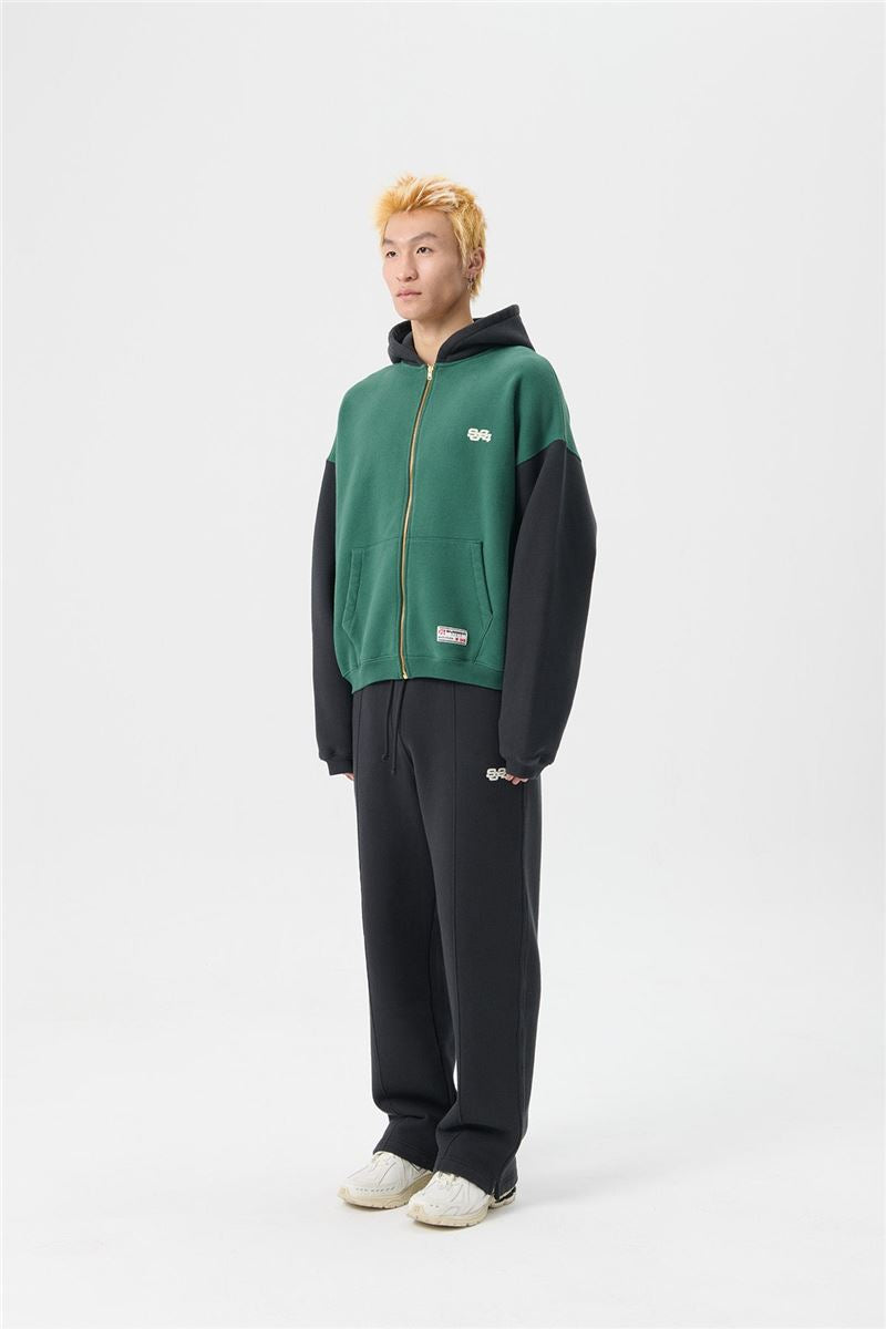 stack logo icon zip-up hoodie - hunter green-SUMMER GAMES-Verso