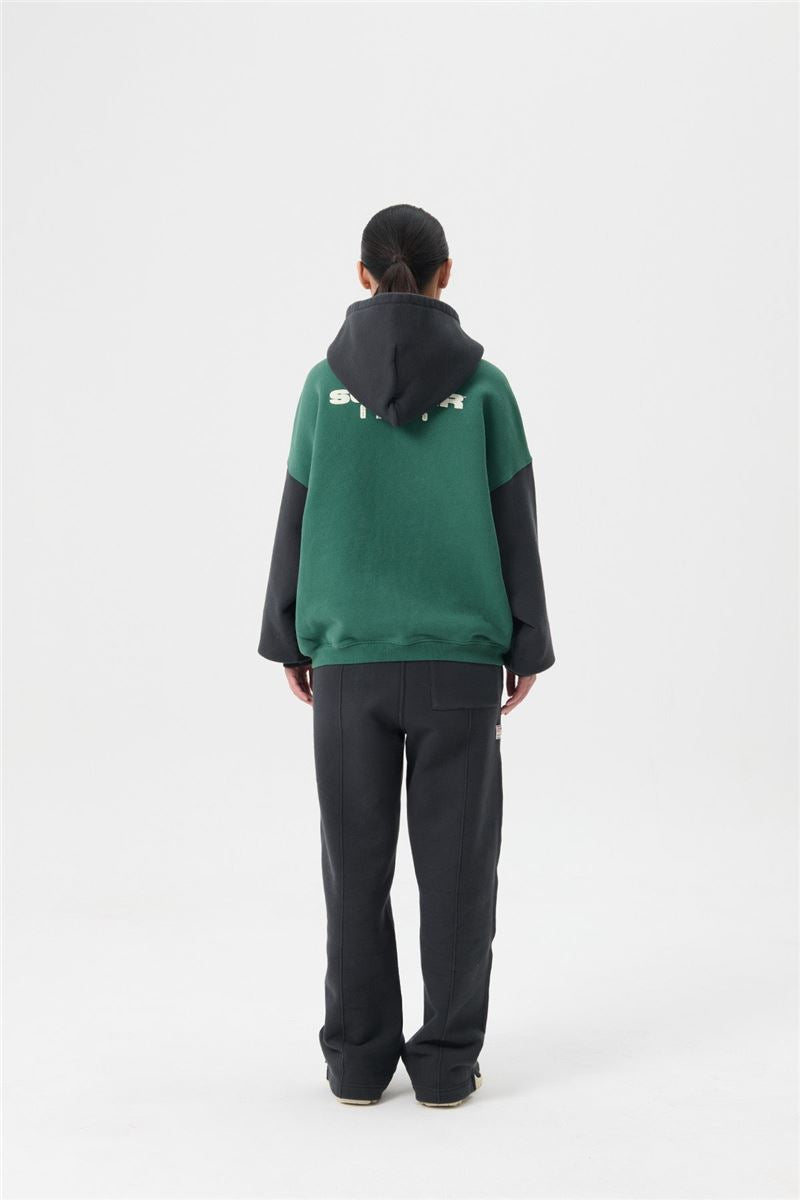 stack logo icon zip-up hoodie - hunter green-SUMMER GAMES-Verso