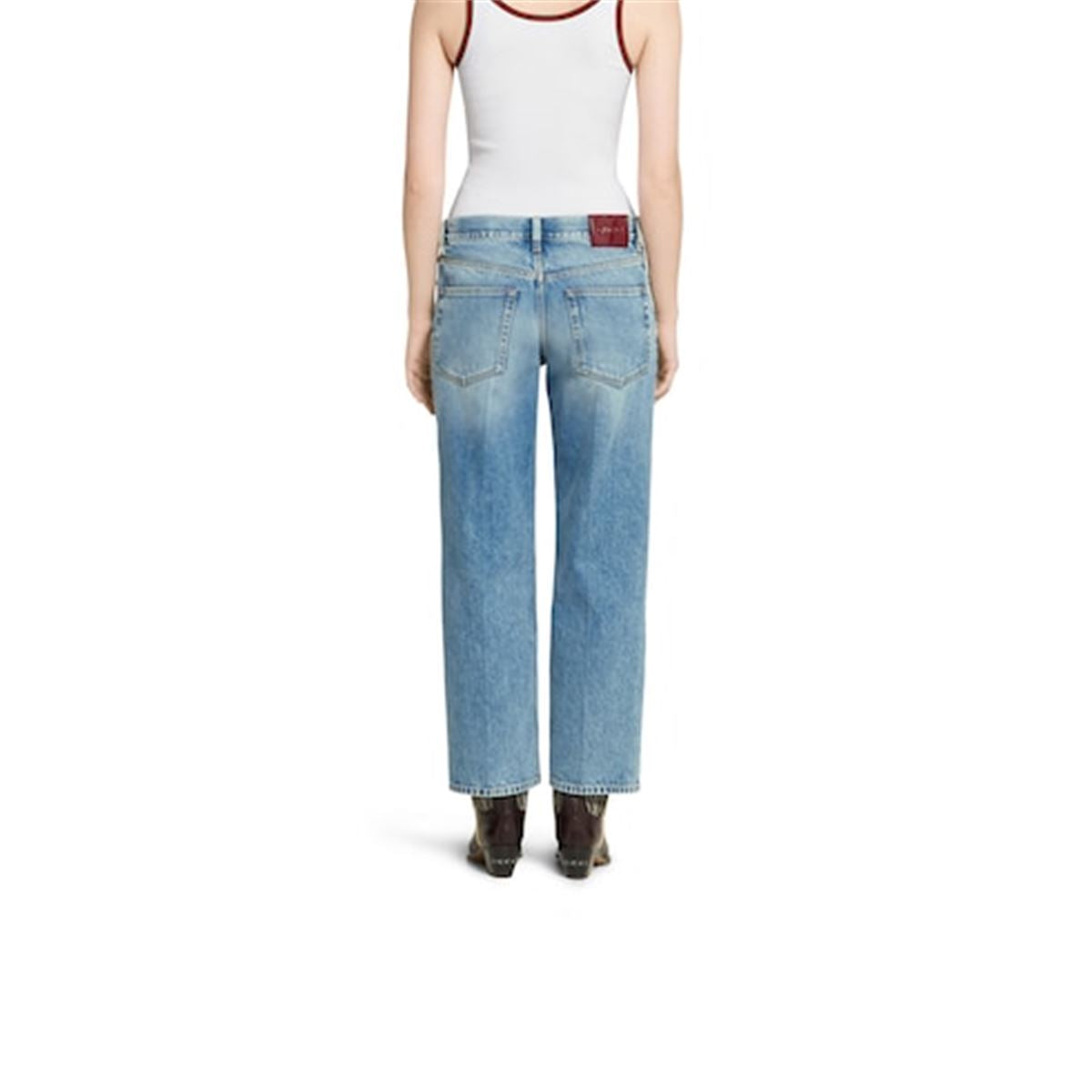 STRAIGHT FIT DENIM PANTS-GUCCI-Verso