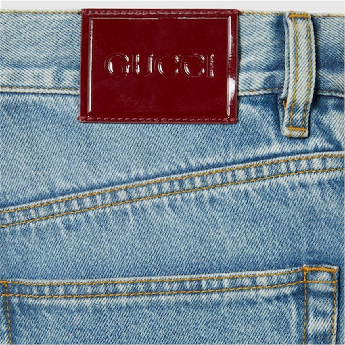 STRAIGHT FIT DENIM PANTS-GUCCI-Verso
