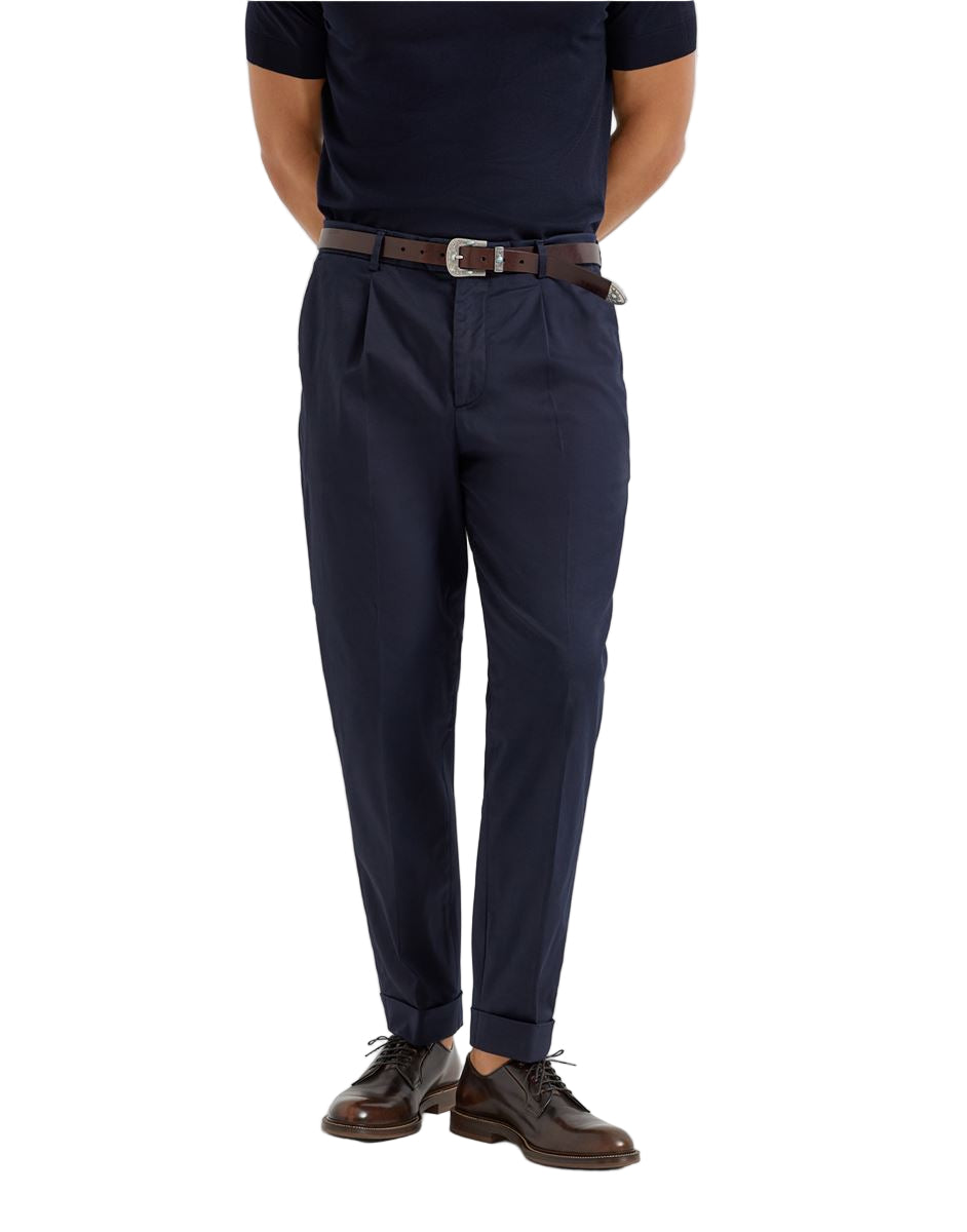 straight-leg trousers-BRUNELLO CUCINELLI-Verso
