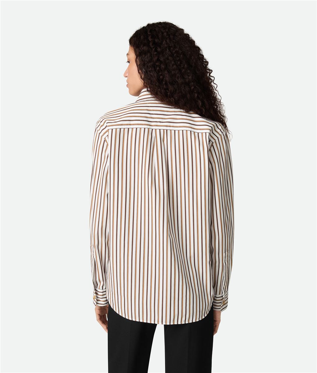 striped cotton poplin shirt-BOTTEGA VENETA-Verso